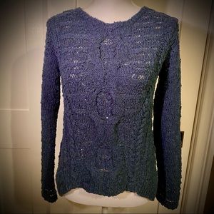 Pretty blue sweater from Anthropologie.